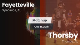 Matchup: Fayetteville vs. Thorsby  2018