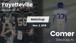 Matchup: Fayetteville vs. Comer  2018