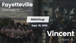 Matchup: Fayetteville vs. Vincent  2020