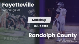 Matchup: Fayetteville vs. Randolph County  2020
