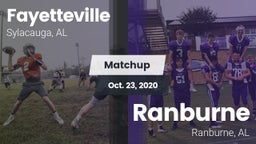 Matchup: Fayetteville vs. Ranburne  2020