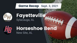 Recap: Fayetteville  vs. Horseshoe Bend  2021