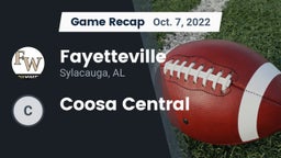 Recap: Fayetteville  vs. Coosa Central 2022