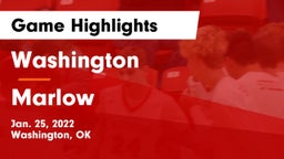 Washington  vs Marlow  Game Highlights - Jan. 25, 2022