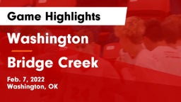 Washington  vs Bridge Creek  Game Highlights - Feb. 7, 2022