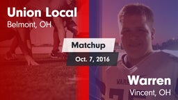 Matchup: Union Local vs. Warren  2016