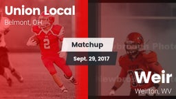 Matchup: Union Local vs. Weir  2017