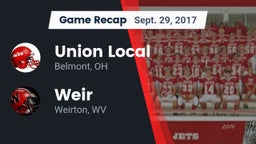Recap: Union Local  vs. Weir  2017