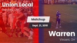 Matchup: Union Local vs. Warren  2018