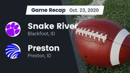 Recap: Snake River  vs. Preston  2020