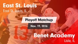 Matchup: East St. Louis vs. Benet Academy  2016