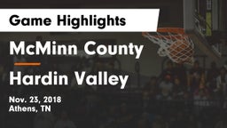 McMinn County  vs Hardin Valley Game Highlights - Nov. 23, 2018