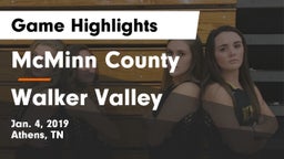 McMinn County  vs Walker Valley  Game Highlights - Jan. 4, 2019