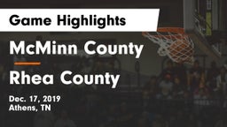 McMinn County  vs Rhea County  Game Highlights - Dec. 17, 2019