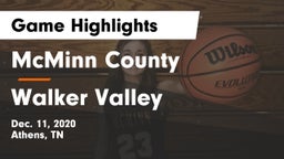 McMinn County  vs Walker Valley  Game Highlights - Dec. 11, 2020