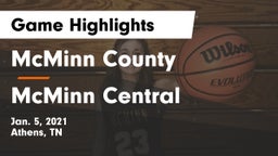 McMinn County  vs McMinn Central Game Highlights - Jan. 5, 2021