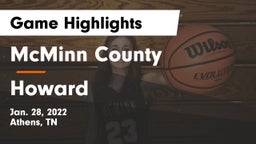 McMinn County  vs Howard  Game Highlights - Jan. 28, 2022