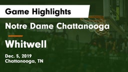 Notre Dame Chattanooga vs Whitwell  Game Highlights - Dec. 5, 2019