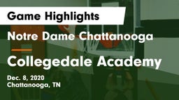 Notre Dame Chattanooga vs Collegedale Academy Game Highlights - Dec. 8, 2020