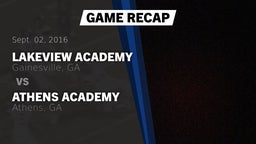 Recap: Lakeview Academy  vs. Athens Academy 2016