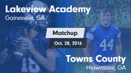 Matchup: Lakeview Academy vs. Towns County  2016