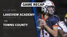 Recap: Lakeview Academy  vs. Towns County  2016