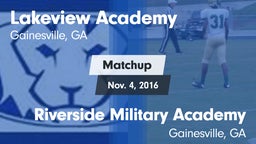 Matchup: Lakeview Academy vs. Riverside Military Academy  2016