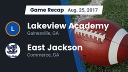 Recap: Lakeview Academy  vs. East Jackson  2017