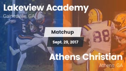 Matchup: Lakeview Academy vs. Athens Christian  2017