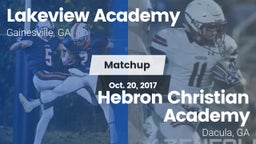 Matchup: Lakeview Academy vs. Hebron Christian Academy  2017