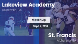 Matchup: Lakeview Academy vs. St. Francis  2018