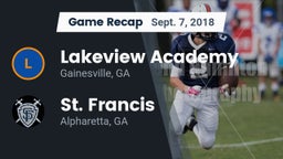 Recap: Lakeview Academy  vs. St. Francis  2018