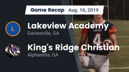 Recap: Lakeview Academy  vs. King's Ridge Christian  2019