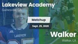 Matchup: Lakeview Academy vs. Walker  2020