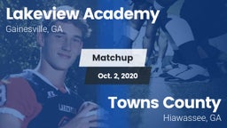 Matchup: Lakeview Academy vs. Towns County  2020