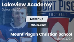 Matchup: Lakeview Academy vs. Mount Pisgah Christian School 2020