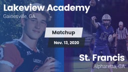 Matchup: Lakeview Academy vs. St. Francis  2020