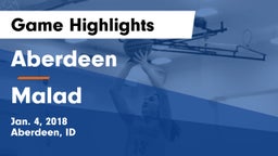 Aberdeen  vs Malad Game Highlights - Jan. 4, 2018