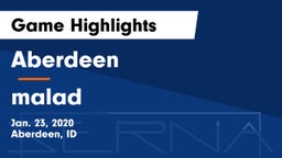 Aberdeen  vs malad  Game Highlights - Jan. 23, 2020