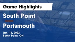 South Point  vs Portsmouth  Game Highlights - Jan. 14, 2022