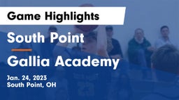 South Point  vs Gallia Academy Game Highlights - Jan. 24, 2023