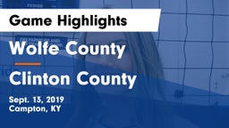 Wolfe County  vs Clinton County Game Highlights - Sept. 13, 2019