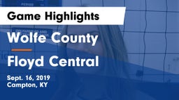 Wolfe County  vs Floyd Central  Game Highlights - Sept. 16, 2019