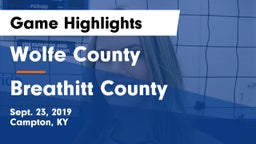 Wolfe County  vs Breathitt County  Game Highlights - Sept. 23, 2019