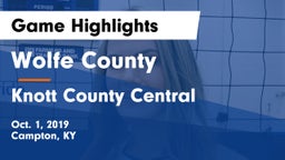 Wolfe County  vs Knott County Central  Game Highlights - Oct. 1, 2019