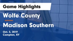 Wolfe County  vs Madison Southern  Game Highlights - Oct. 3, 2019