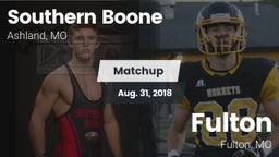 Matchup: Southern Boone vs. Fulton  2018