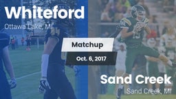 Matchup: Whiteford vs. Sand Creek  2017