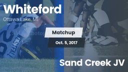 Matchup: Whiteford vs. Sand Creek JV 2017