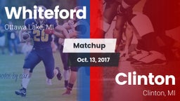 Matchup: Whiteford vs. Clinton  2017